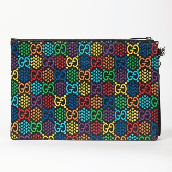 Gucci Black-Multi GG Psychedelic Zip Pouch - Picture 4 of 12